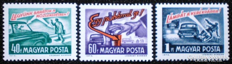 S2909-11 / 1973 Balesetelhárítás bélyegsor postatiszta