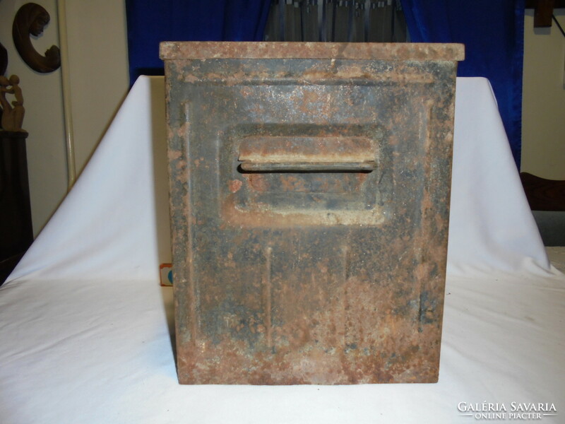 Old military metal chest, ammunition, cartridge chest, stack