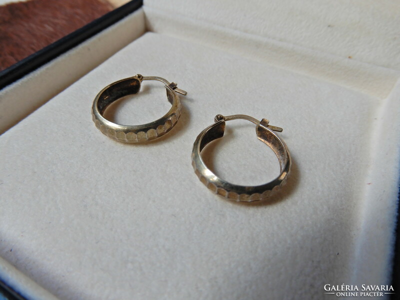 A pair of old gold-plated silver earrings