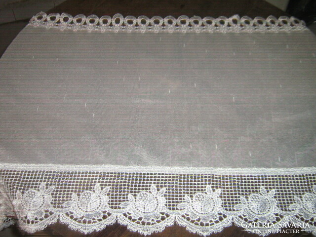 Wonderful vintage lacy stained glass curtain