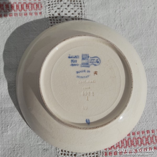 Antique Zsolnay ceramic saucer, xix. No. It's over
