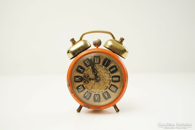 Vintage Table Clock / Mid Century German Alarm Clock / Mechanical / Retro / Old