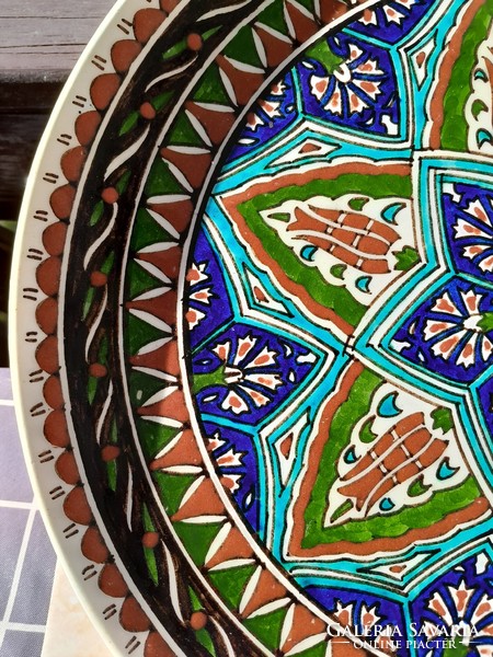 Turkish, Kütahya style ceramic wall plate