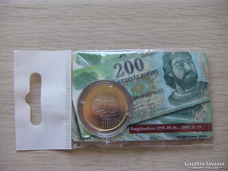 200 Forint Elsőnapi Veret 03025 Kártyás Csomagolásban 2009 Új Bontatlan Csomagolásban
