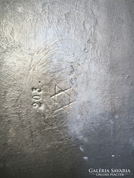 Antik Szecessziós Öntöttvas kályha előtét Szikrafogó hamus paràszfogó díszes Dàvid csillag meste jeg