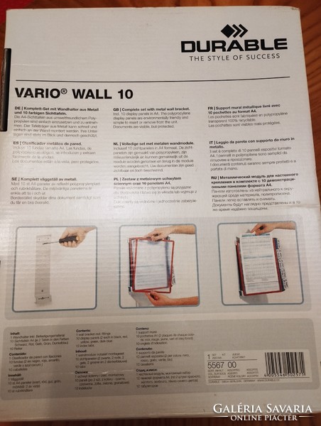 DURABLE "VARIO® WALL 10"bemutatótábla,fali