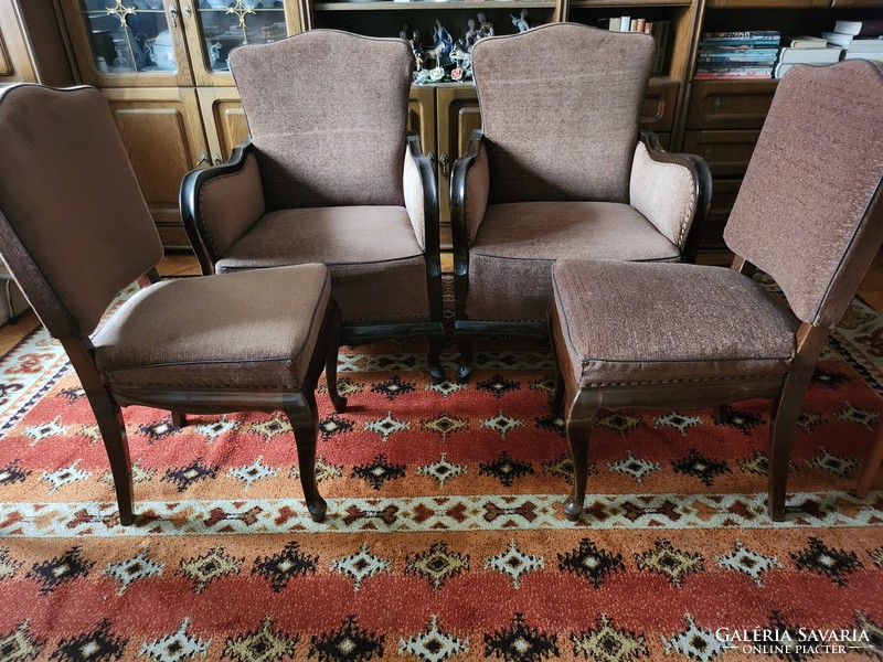 Two armchairs and two chairs