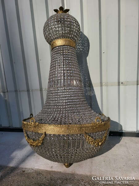 160cm empire lace basket chandelier large size