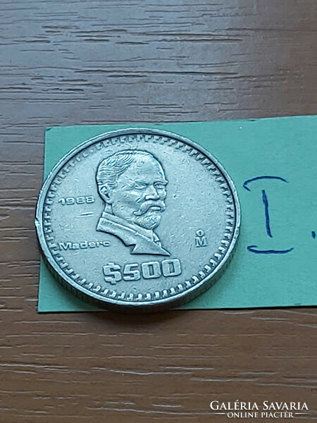 Mexico mexico 500 pesos 1988 copper-nickel, madero #i