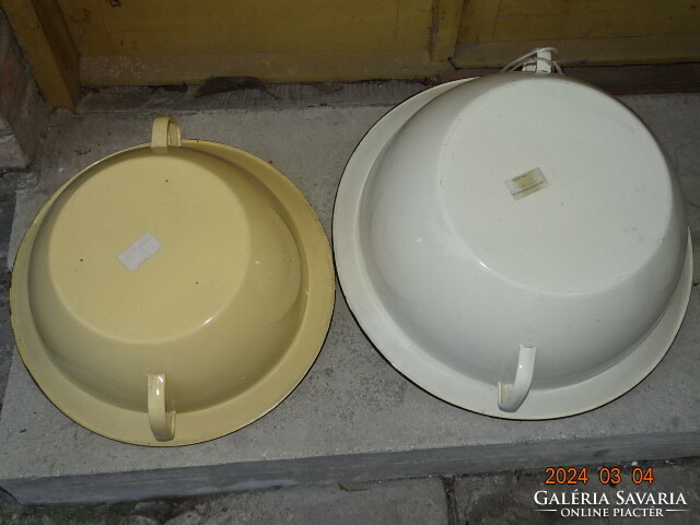 Old enameled enameled vajling large bowl bowl basin