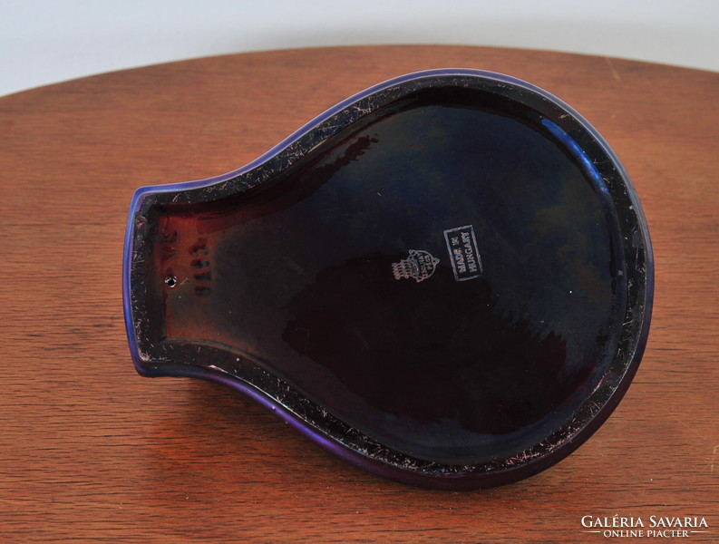 Antique Zsolnay eosin ashtray, 1930s-40s
