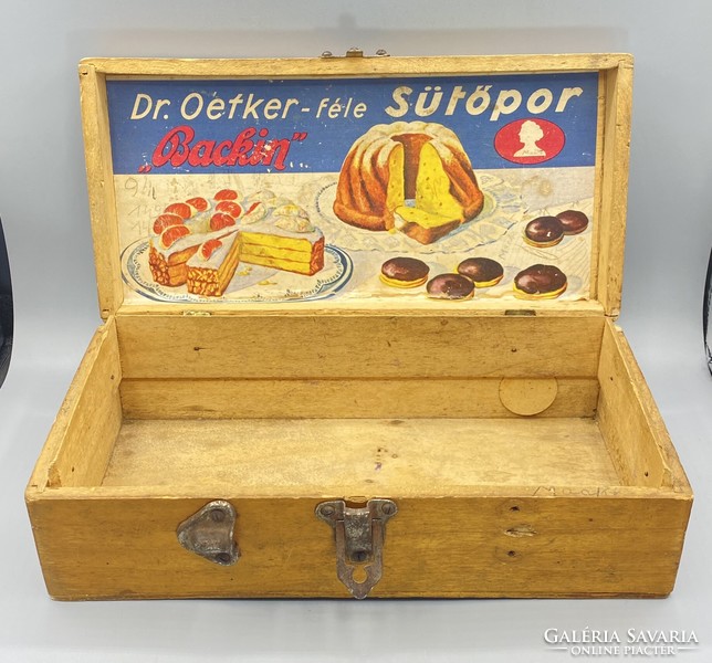 Régi reklám faládikó Dr. Oetker sütőpor c.1920