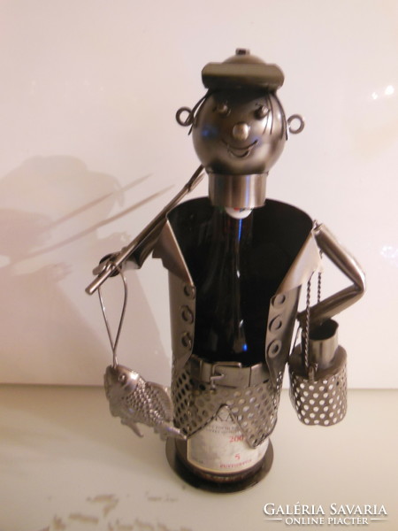 Drink holder - angler - metal - stainless steel - 25 x 17 cm + head - 9 x 8 cm - perfect