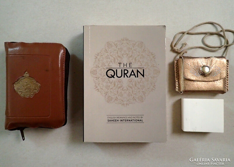3 db Korán arab iszlám szentkönyv vallási mini könyv