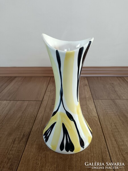 Régi Lengyel Wloclawek modern fajansz váza