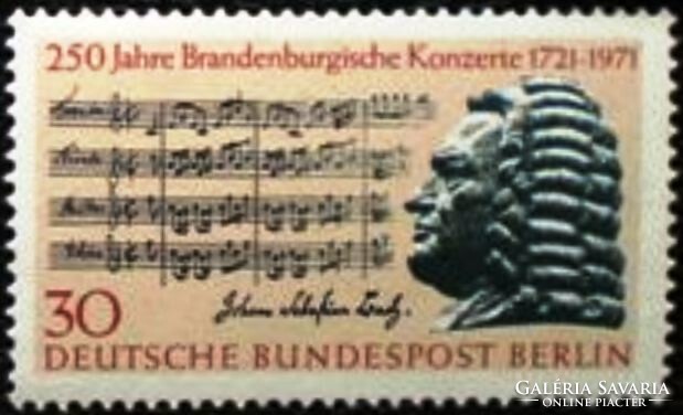 Bb392 / Germany - Berlin 1971 Brandenburg concerts stamp postal clerk
