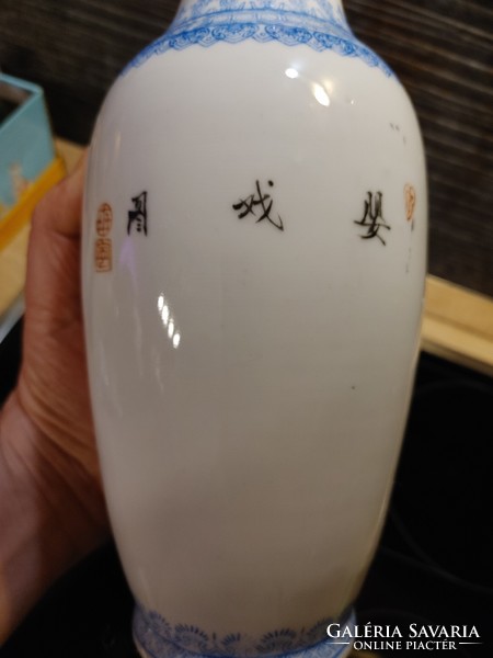Csodaszép eredeti kínai váza  29 cm