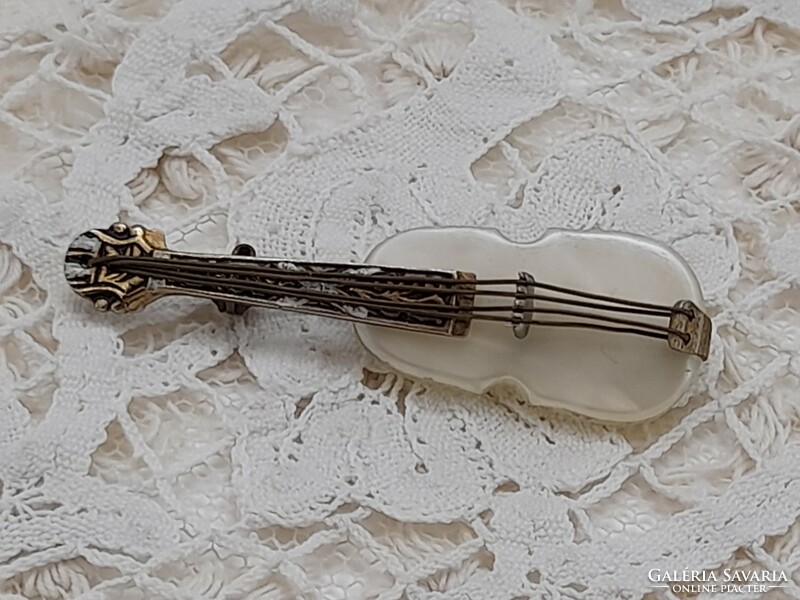 Régi hegedű bross, Spain,  5,5 cm