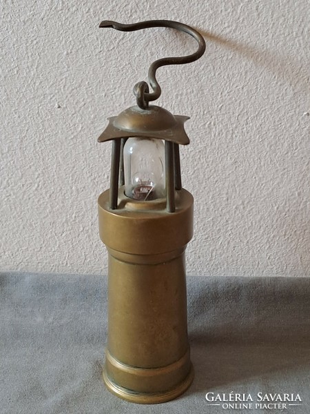 Copper / bronze miner's lamp