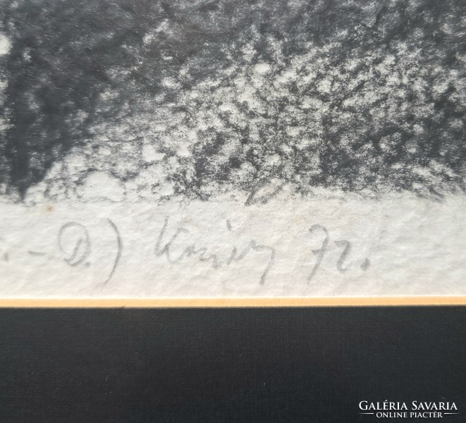 Shell, 1972 (pencil drawing) with unsolved signature, hard? Kazinczy? - 1970s, abstract