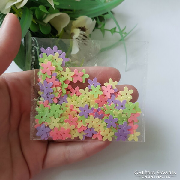 3g-os színes, virág alakú húsvéti konfetti, tavaszi dekoráció