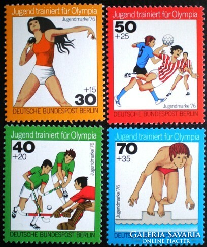 BB517-20 / Németország - Berlin 1976 Ifjúság : Jólét, sport bélyegsor postatiszta