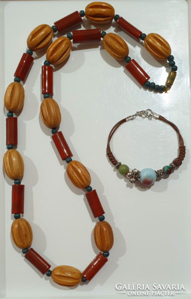 Special necklaces and bracelets - ceramic, wood, metal
