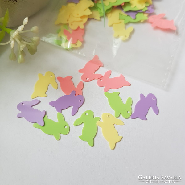 3G colorful rabbit-shaped Easter confetti, decoration