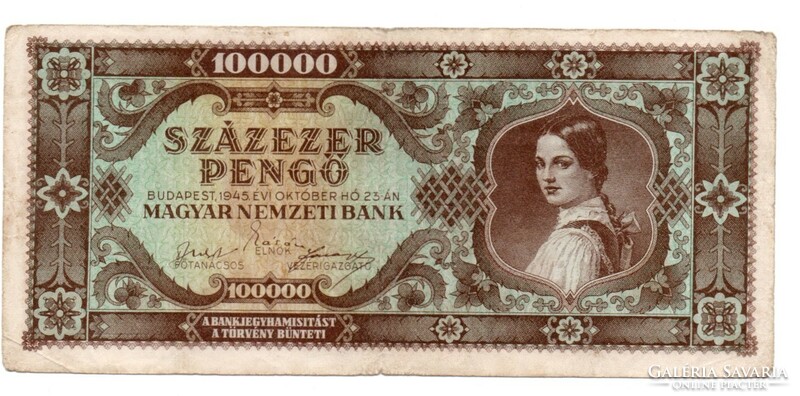 100.000    Pengő    1945