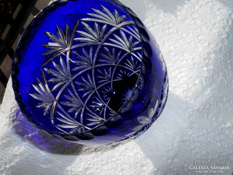 Ajkai jelzett nagy kristály váza-modern fazon-hibátlan állapot