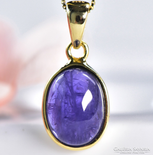 Tanzanite pendant with necklace - 2.8 g