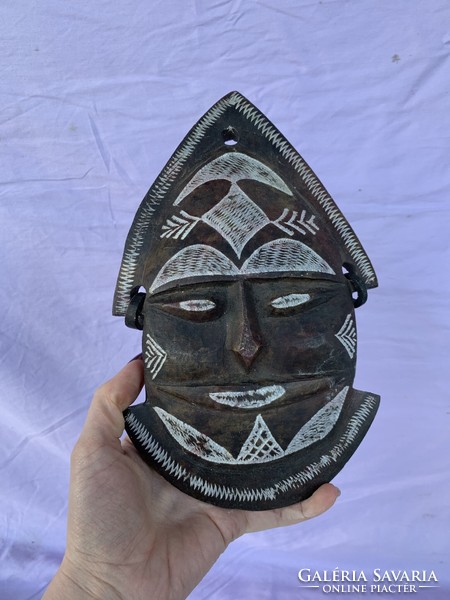 Bronze tribal wall mask