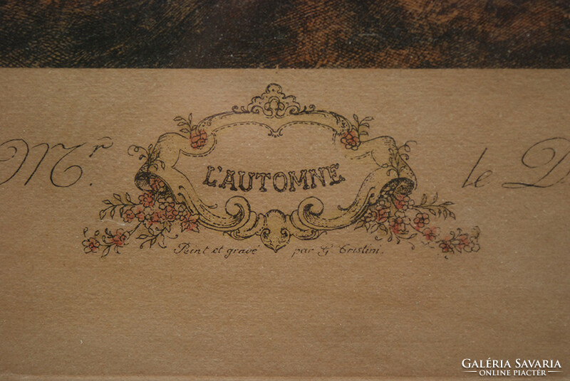 French romantic theme - etching