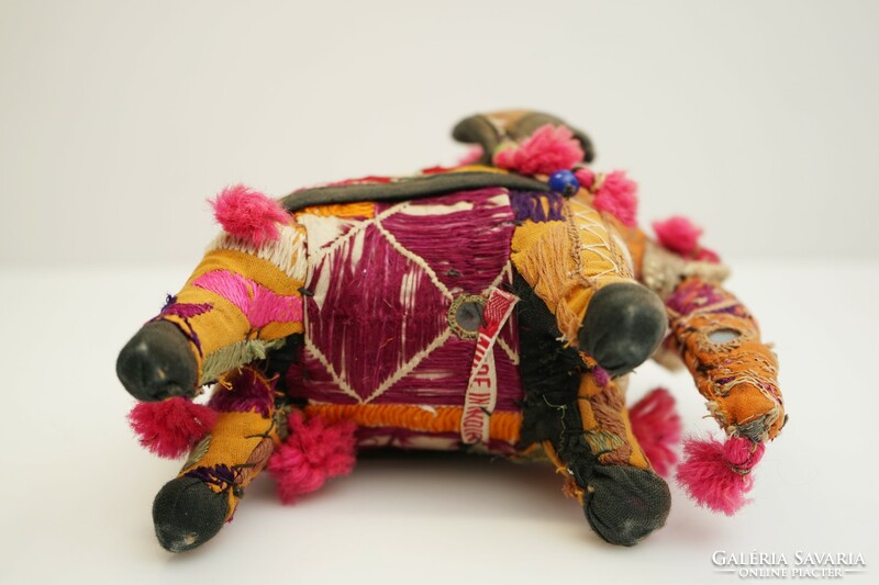 Retro Indian Patchwork Rajasthani Stuffed Toy Camel / Toy Figure / Old Pupu Camel / 70's