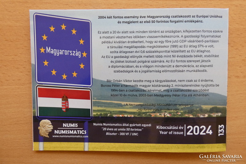 2024 The EU 50 HUF blister pack is 20 years old!
