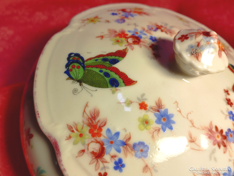 Budapest, antique porcelain butterfly bonbonier
