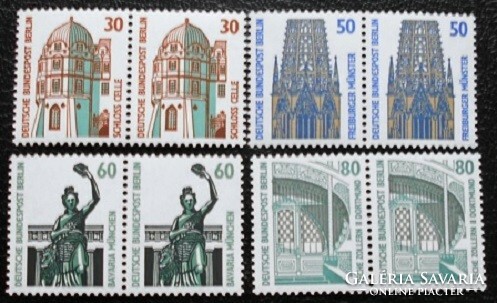 BB793-6c2 / Németország - Berlin 1987 Látványosságok bélyegsor postatiszta vízszintes párokban