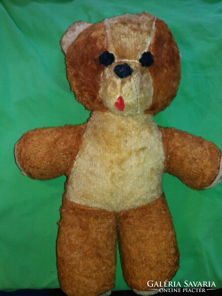 Heavy stramm textile stuffed with antique African toy teddy bear figure 44 cm according to the pictures