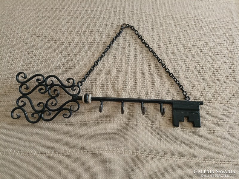 Old wrought iron key ring, 35.5 cm 7500 ft