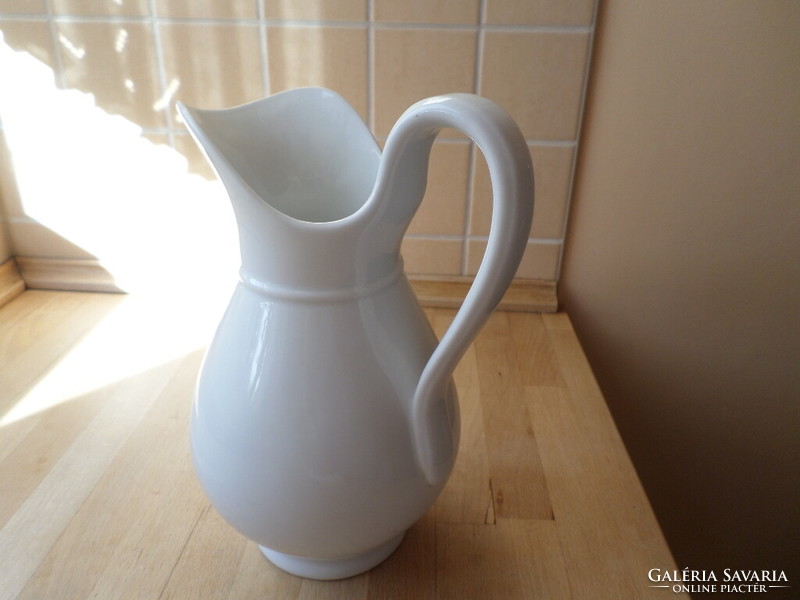 Antique Elbogen white porcelain water jug with spout 2 liters