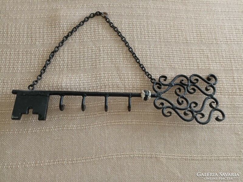 Old wrought iron key ring, 35.5 cm 7500 ft