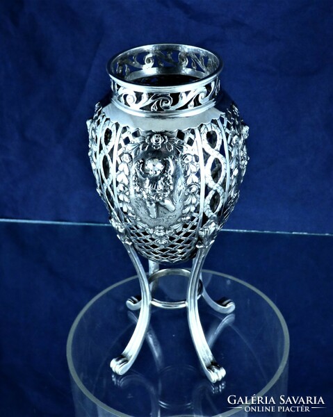 Amazing, antique silver candle holder, hanau, ca. 1880!!!