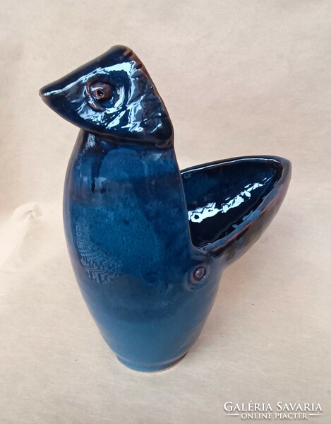 Hand-painted ceramic bird for Uncle Gorka Geza