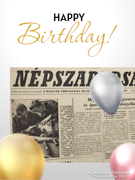 1958 április 19  /  NÉPSZABADSÁG  /  1968-as újság Születésnapra! Ssz.:  19468