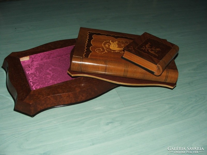 Secret box inlaid book-shaped wooden gift box