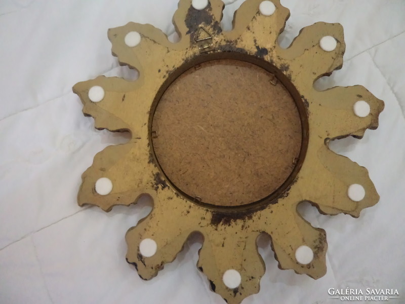 Csodaszép Naptükör - dúsan  (lap)aranyozva 23,5 cm
