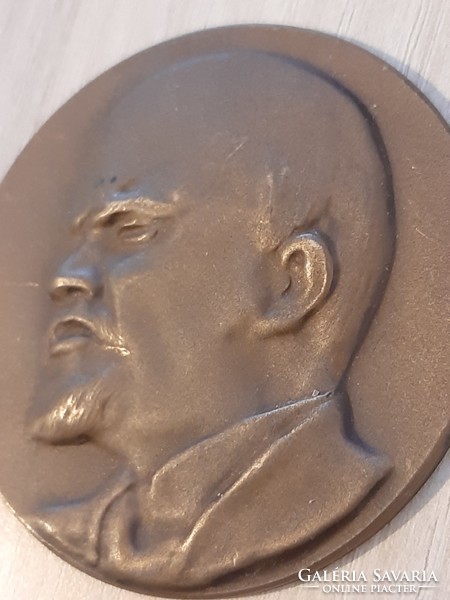 Lenin Bronz plakett az 1970 - 80 - as évekből  6,8 cm