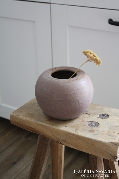 Ceramic vintage modern, clean spherical vase - beautiful, flawless