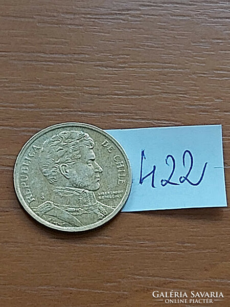 Chile 10 pesos 2006 nickel-brass bernardo o'higgins #422