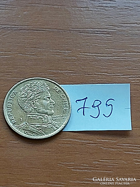 Chile 10 pesos 2010 nickel-brass bernardo o'higgins #795